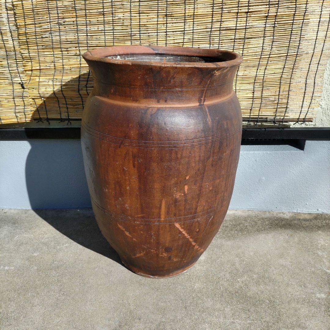 【手渡し限定】骨董品　信楽焼　壷　花入れ　睡蓮鉢　店舗用品　ディスプレイ