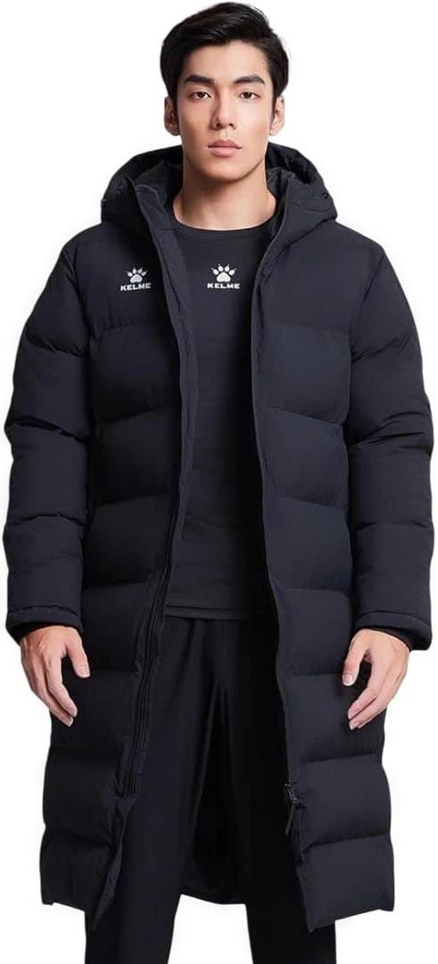 新品✨ケルメ　KELME 中綿　ベンチコート　ロングコート　Sサイズ　ブラック