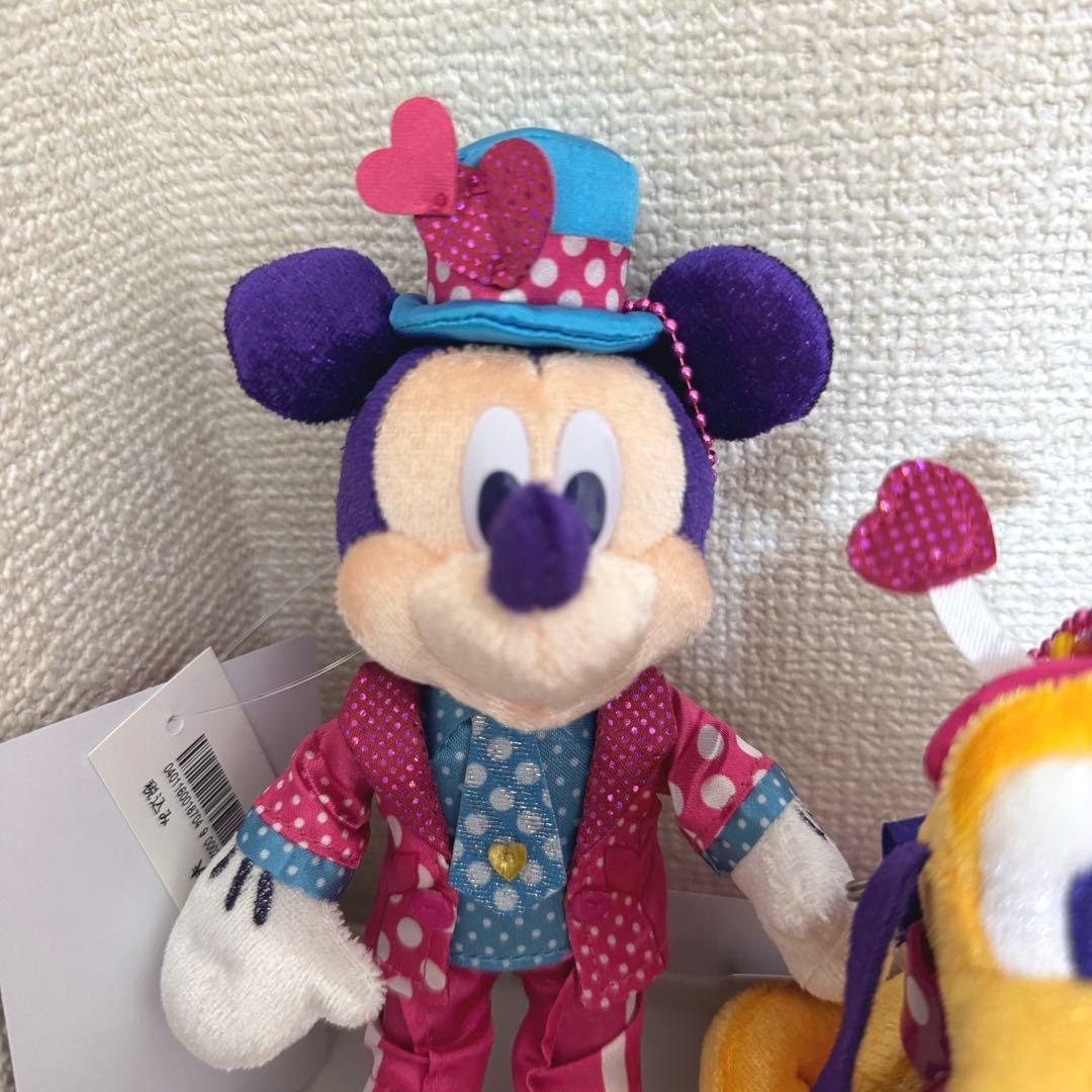 ディズニー　ファンダーランド ぬいぐるみバッジ ミッキー ミニー プルート　3点