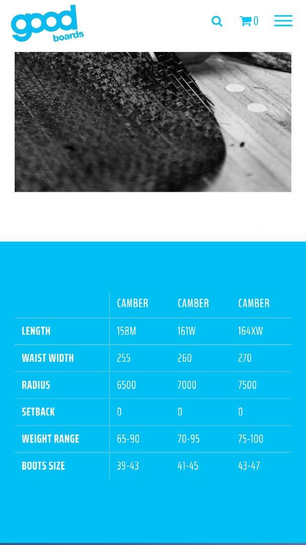 goodboards deep 158 パウダー　スノーボード