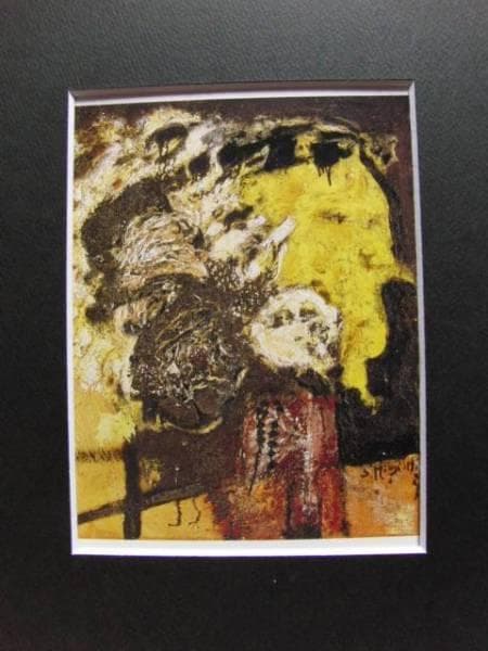 三岸　節子、高原の花、希少画集画、新品高級額・額装付、状態良好