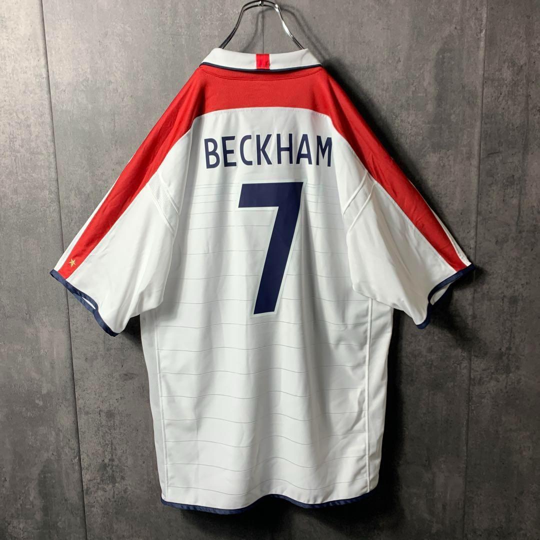 【★ベッカム】 2004年 イングランド代表 7 サッカー ゲームシャツ 2XL