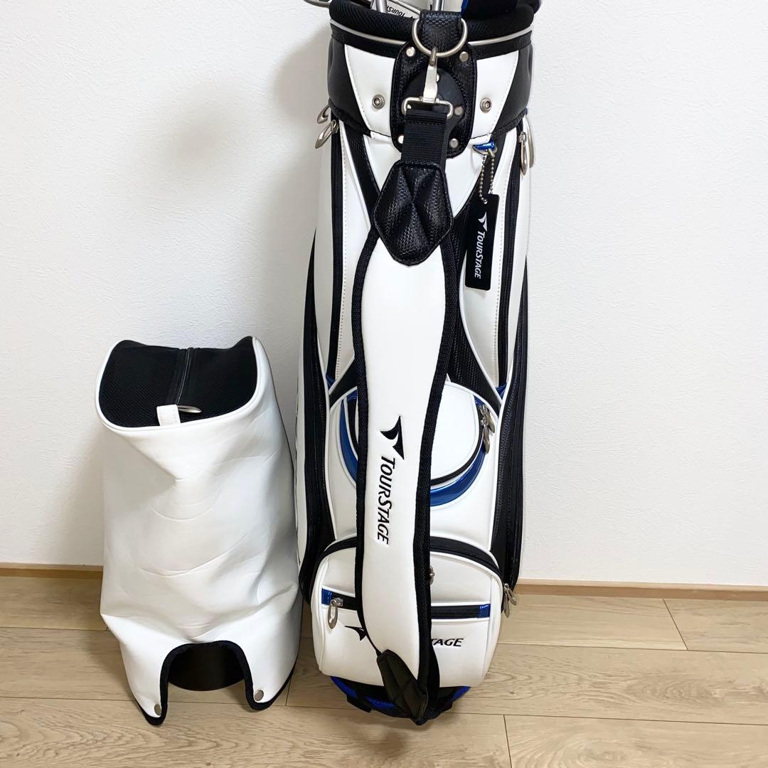 良品☆TOURSTAGEゴルフクラブ フルセット☆メンズ初心者キャディバッグ付S
