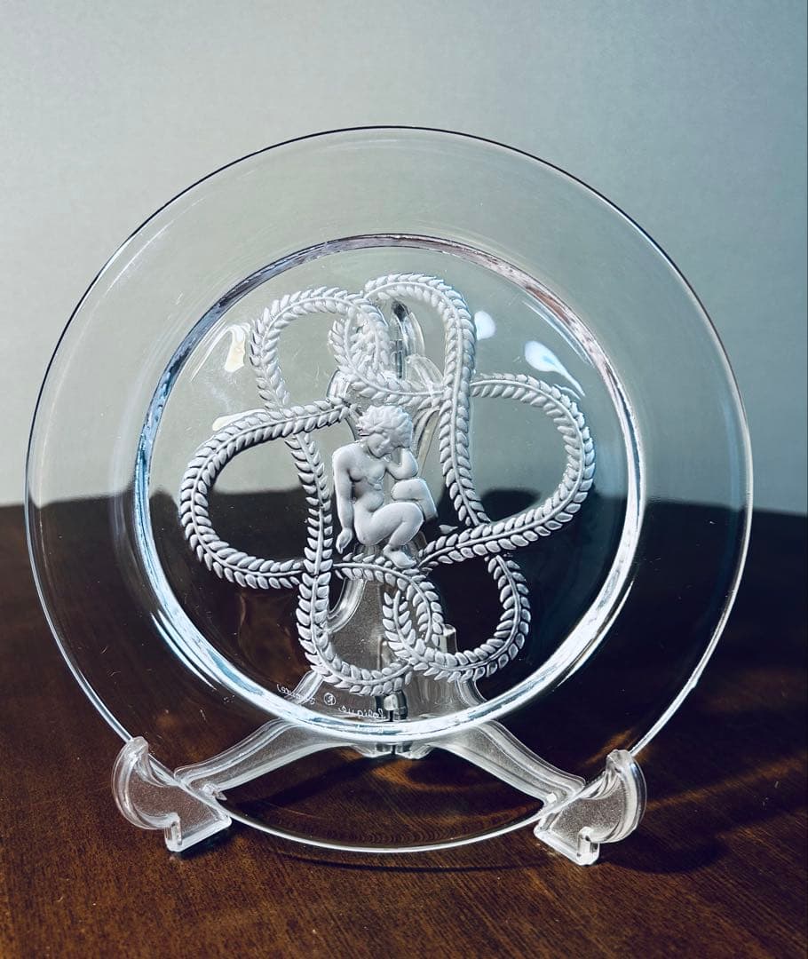 LALIQUE ラリック クリスタル飾り皿　裸女モチーフ
