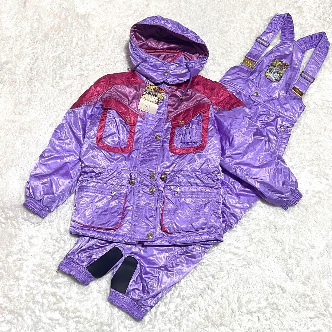 未使用　レトロ　スキーウェア　セットアップ　スノーウェア　上下