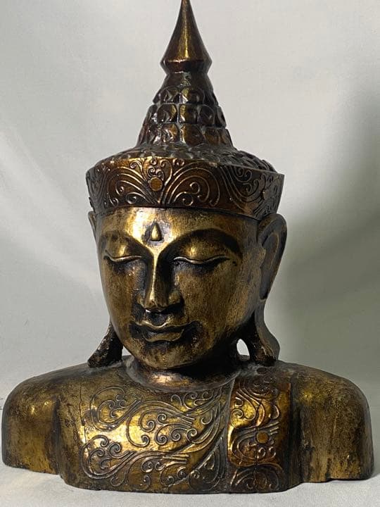 455❣️ 仏像　胸像　木彫刻　オブジェ