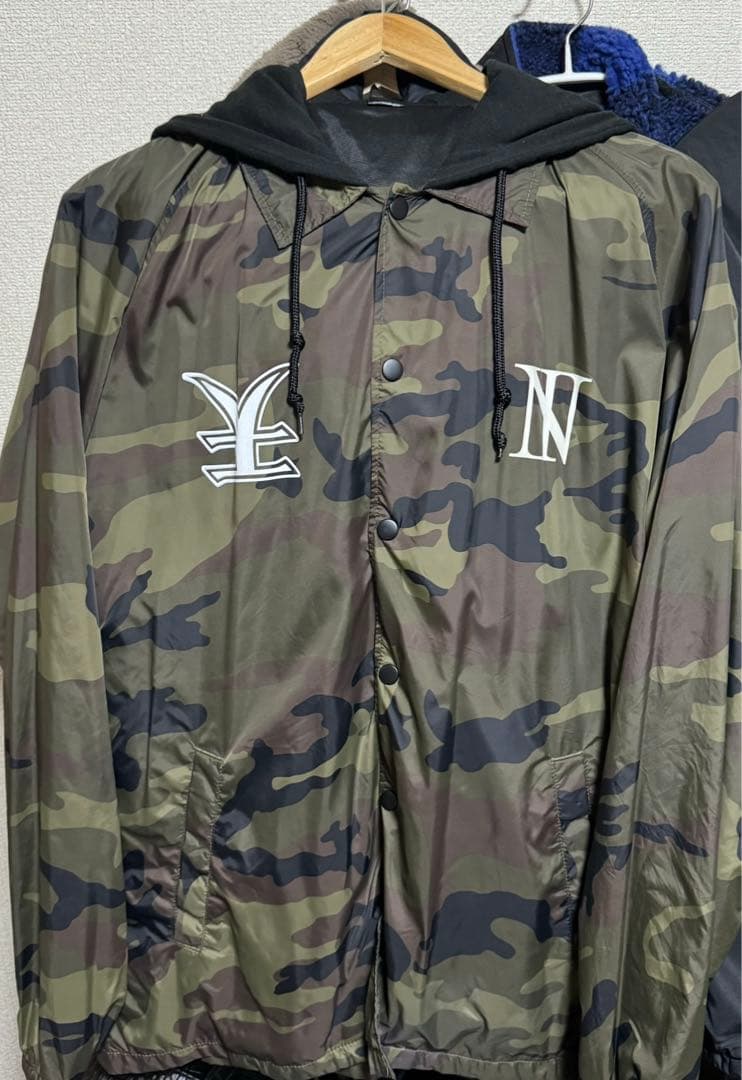 迷彩 ナイロンジャケット フード付き　XL the bonez JSF 逆天