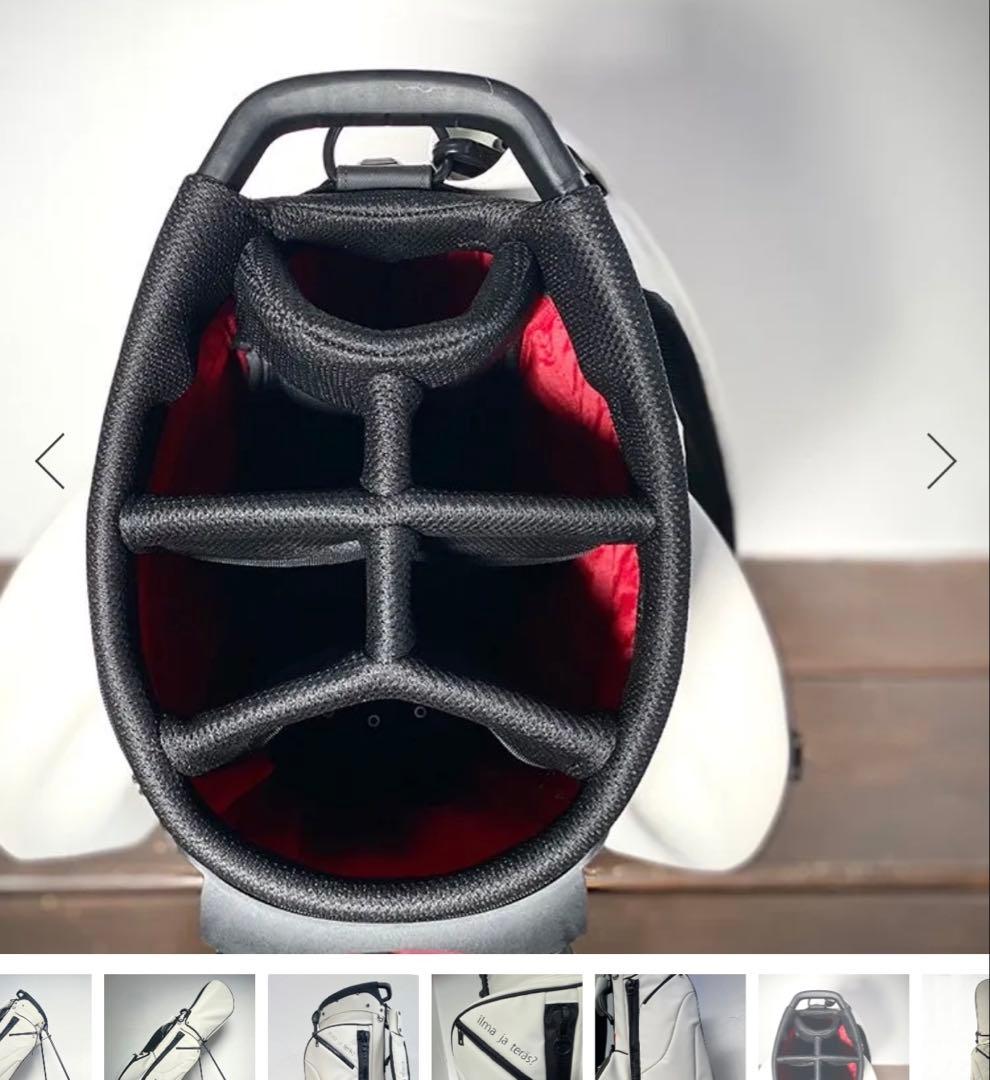 ラヘラゴルフ　限定キャディバッグ　ライトグレー　おしゃれキャディバッグ