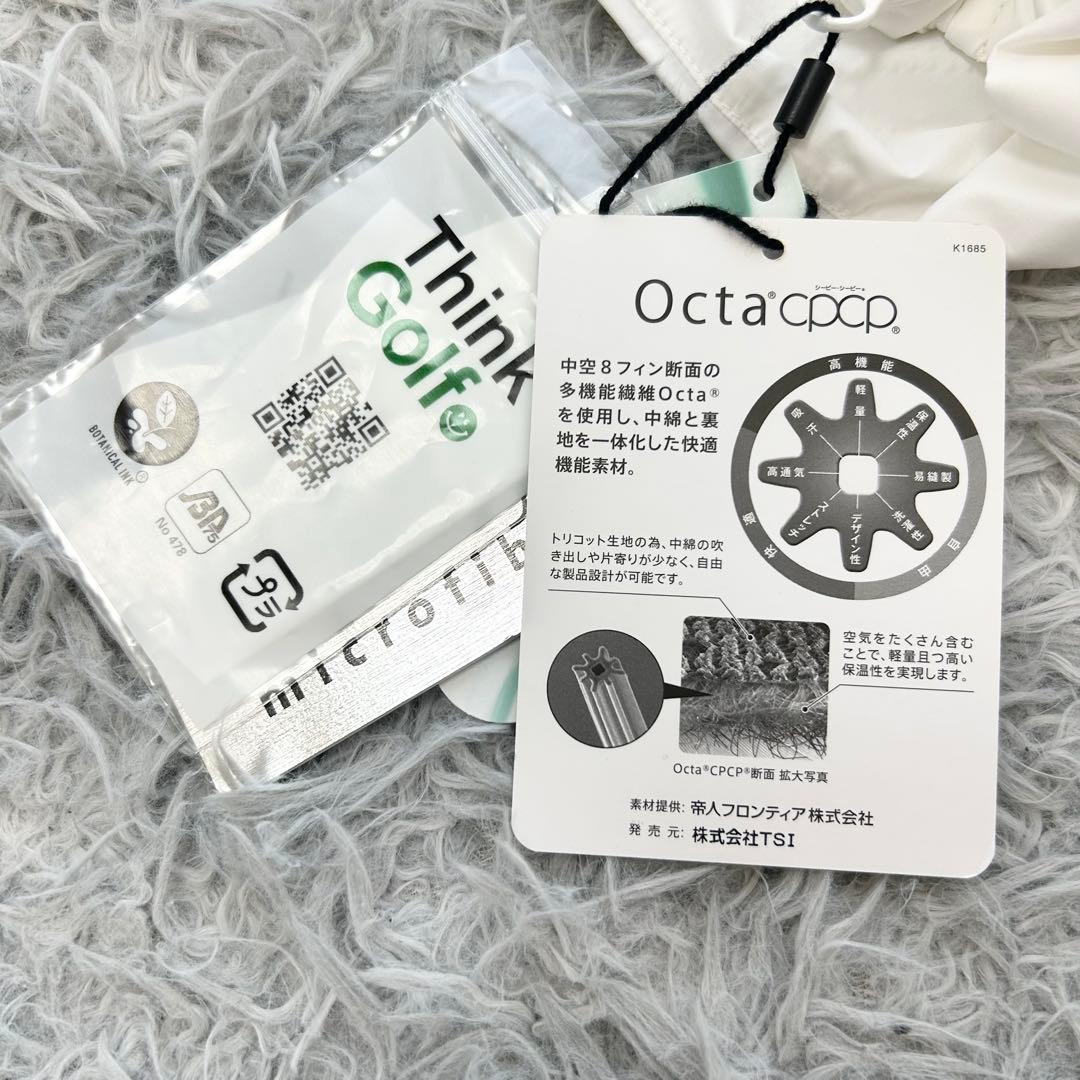 新品　パーリーゲイツ　ジャケット　ブルゾン　中綿　袖ロゴ　防寒　ホワイト