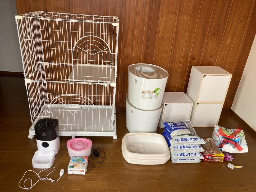 猫トイレ、ゲージ一式、その他猫用品