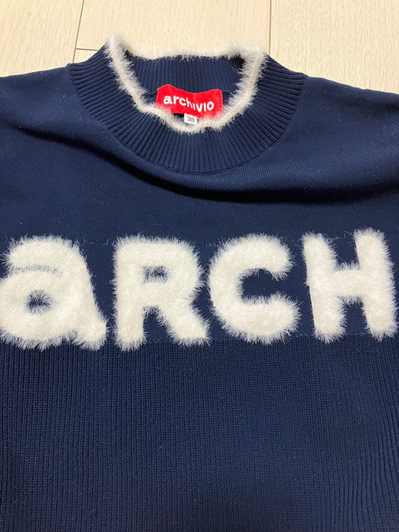 (超美品)アルチビオ 部分シャギー長袖ニットプルオーバー2023秋冬サイズ38