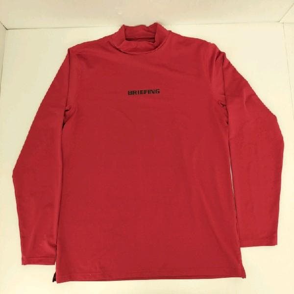 BRIEFING モックネック Tシャツ L 2枚セット 半袖 長袖 赤 ゴルフ