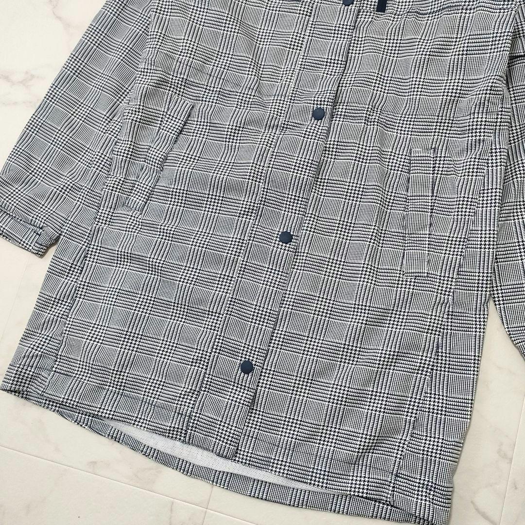 キャロウェイ　2way　レインウェア　コート　千鳥柄チェック　袖　フード脱着　S