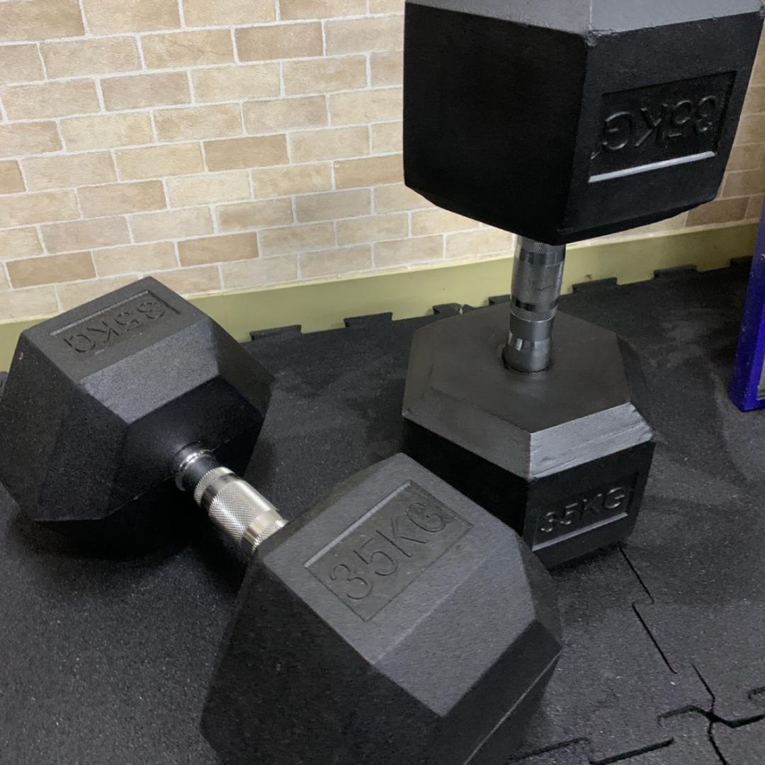 30% 割引 ヘックスラバーダンベル　37.5kg 2個
