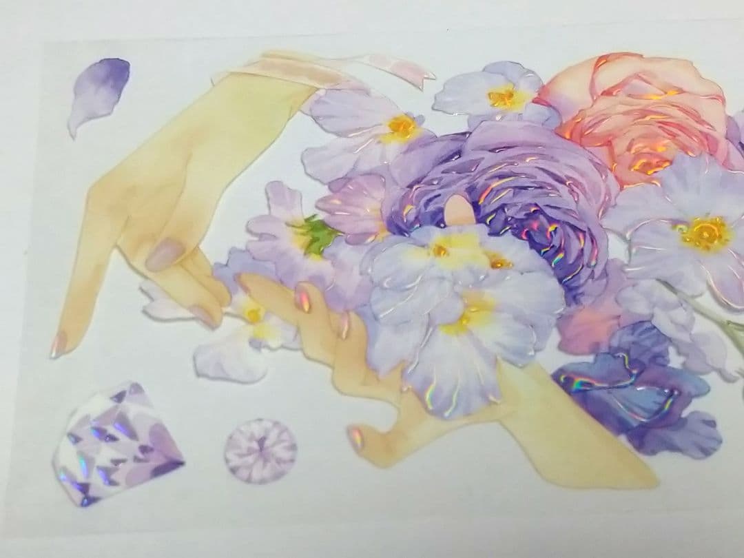 ✩のこり２✩S16＃花织半夏(虹光)花柒所切り売り海外装飾マステ