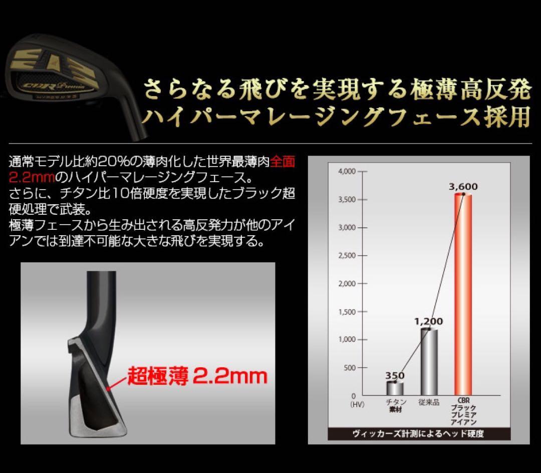 【新品6本】2番手飛ぶ高反発! ワークスゴルフ CBR アイアン 5〜PWセット
