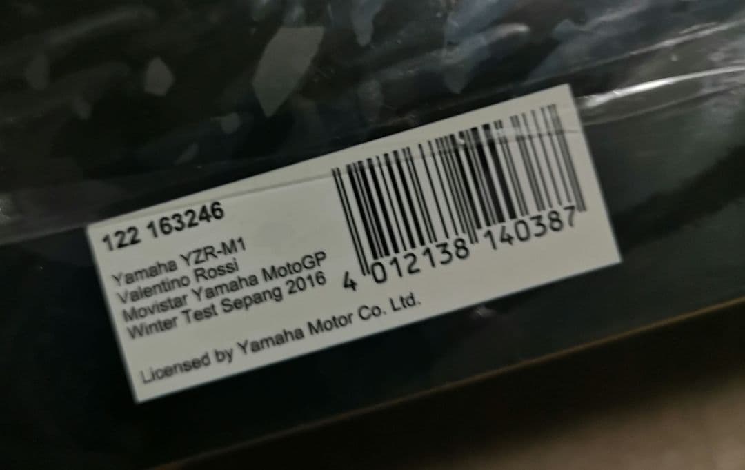 ミニチャンプス 1/12 ヤマハ YZR-M1 ロッシ セパンテスト 2016
