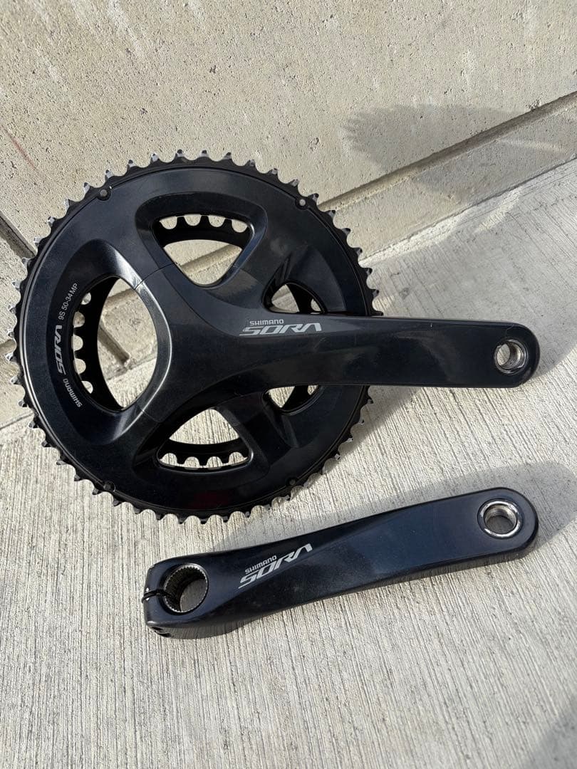 SHIMANO SORA クランクセット 165mm ブラック