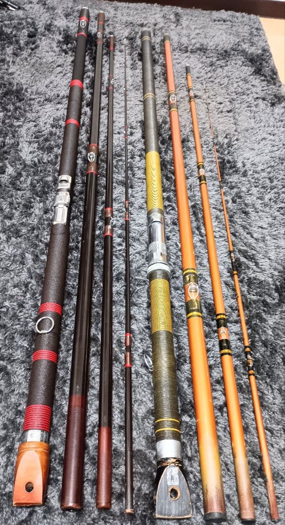 4本継ぎ石鯛竿5.2m&4.7mまとめて２本！グラス製