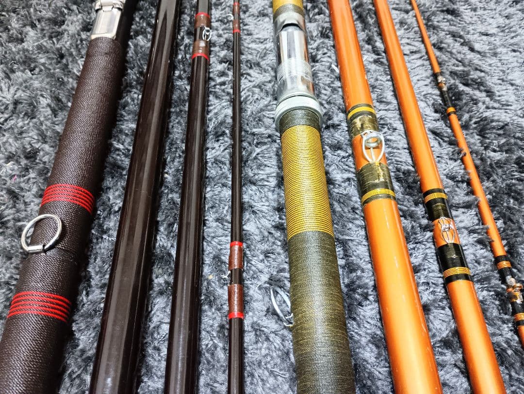 4本継ぎ石鯛竿5.2m&4.7mまとめて２本！グラス製