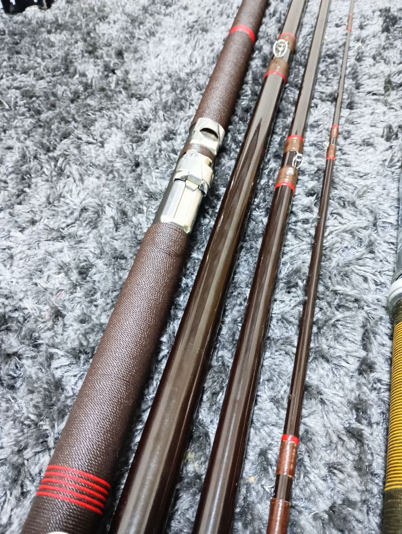 4本継ぎ石鯛竿5.2m&4.7mまとめて２本！グラス製