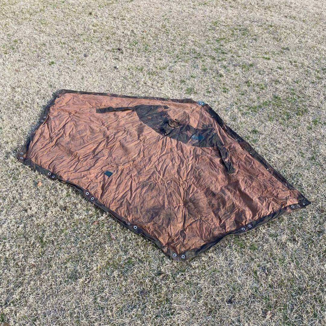 ハンガリー軍幕④　ポンチョ　２枚　ポール・ペグセット　 ワンポールテント