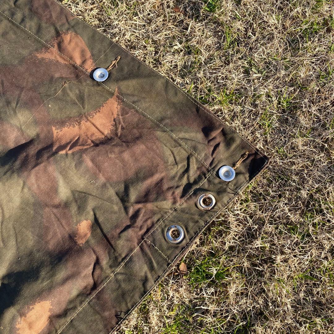 ハンガリー軍幕④　ポンチョ　２枚　ポール・ペグセット　 ワンポールテント