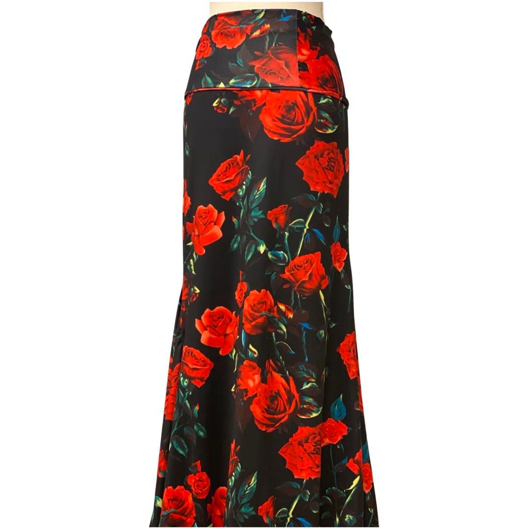 フラメンコのレッスンファルダ　ストレッチスカート　MーLサイズ