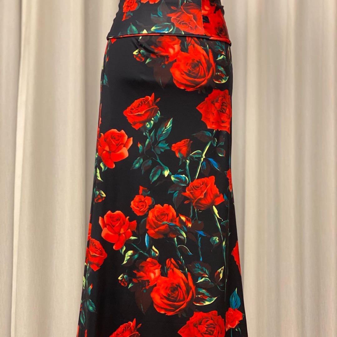 フラメンコのレッスンファルダ　ストレッチスカート　MーLサイズ