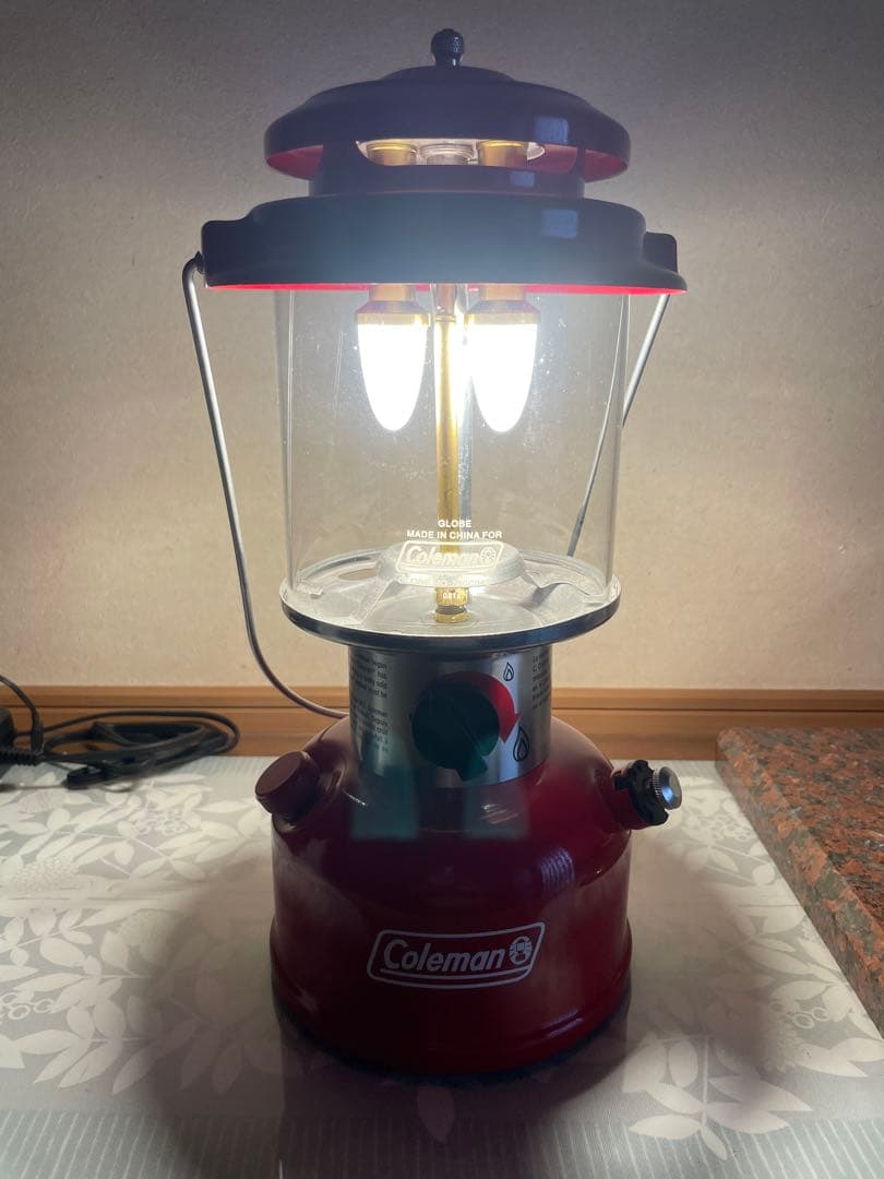 コールマンノスタルジアLEDランタンカスタマイズRED