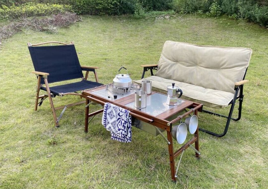 ONWAY SPORTSフォールディング アルミIGTテーブルOW-8242 茶