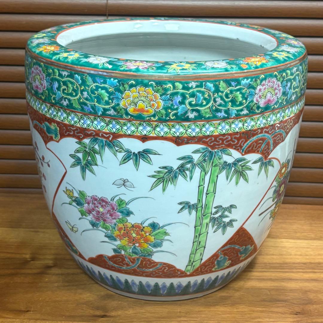 古伊万里◎赤絵火鉢　￼