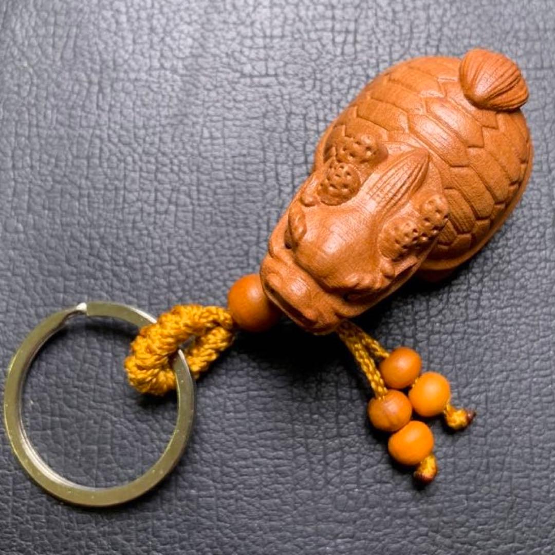 0515138 桃の木龍亀（ろんぐい）キーホルダー