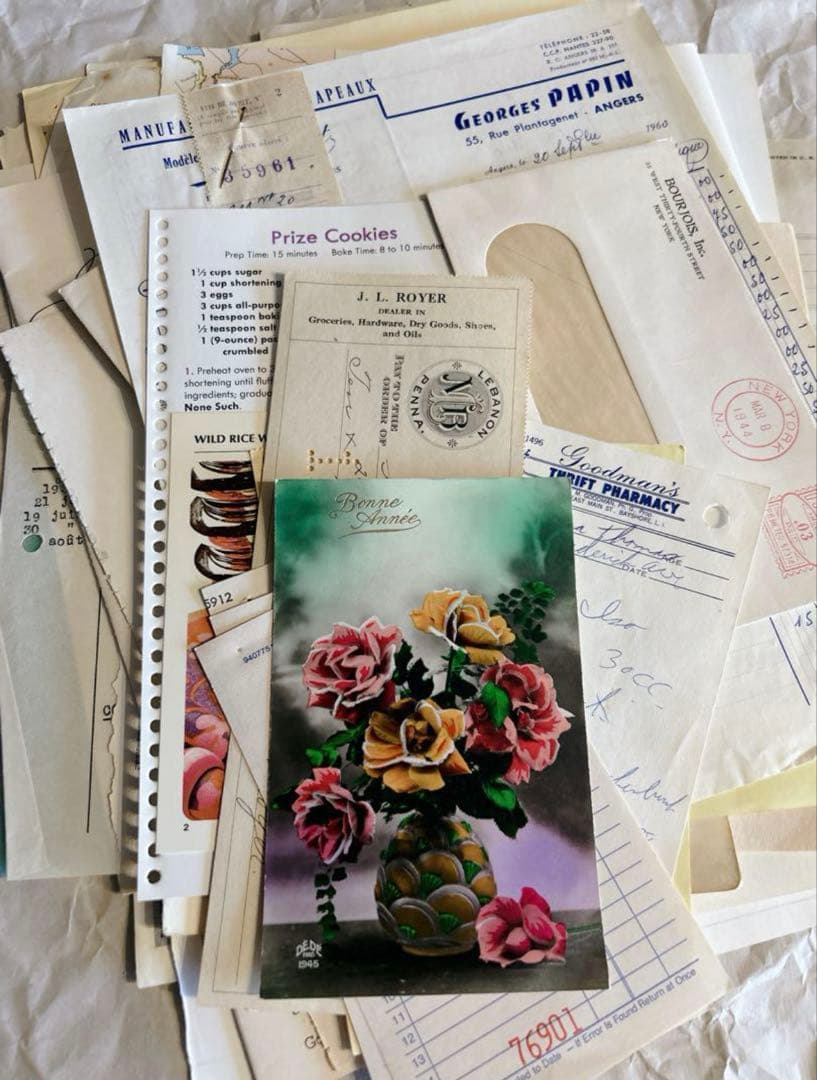 SALE！紙モノ詰め込みBOX ★60サイズ 海外 紙もの ヴィンテージ