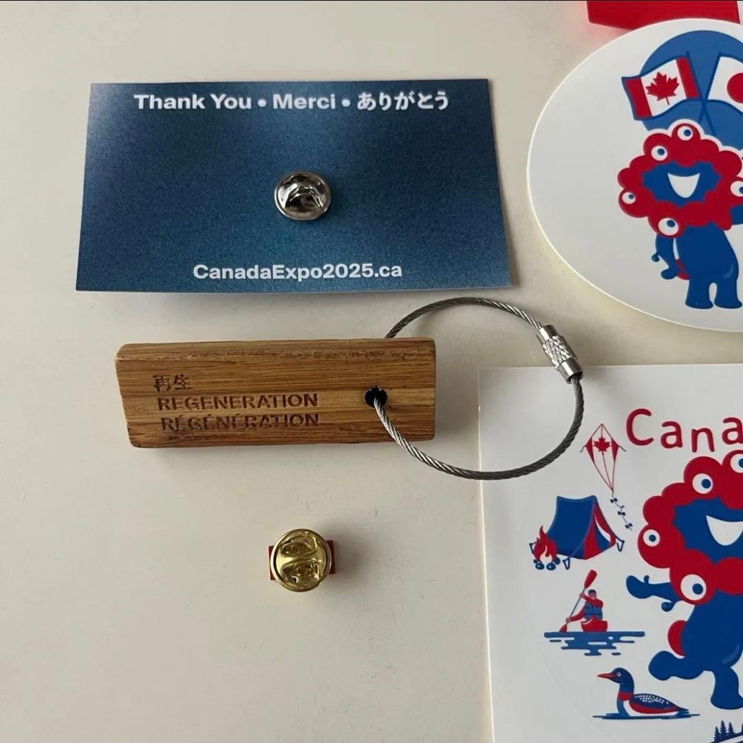 【非売品】大阪・関西万博2025 カナダ館 ピンバッジ&キーホルダー ステッカー