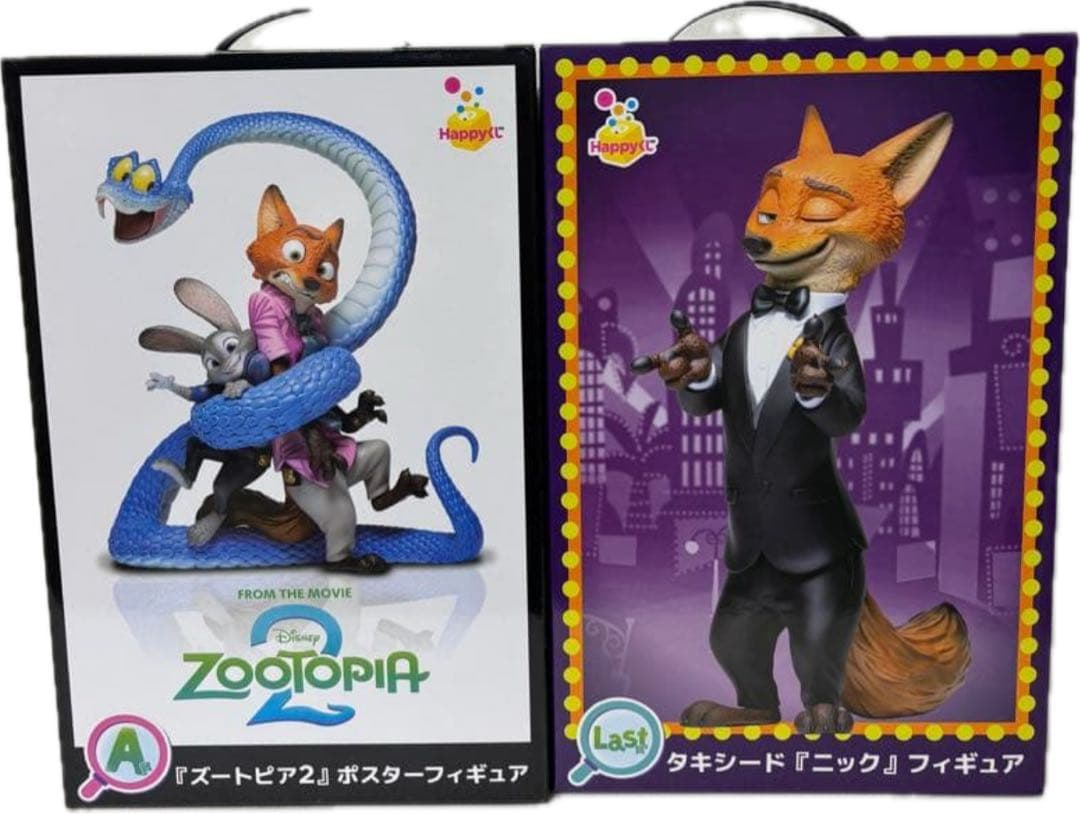Happyくじ　ズートピア2 A賞　ポスターフィギュア B賞　タキシードニック