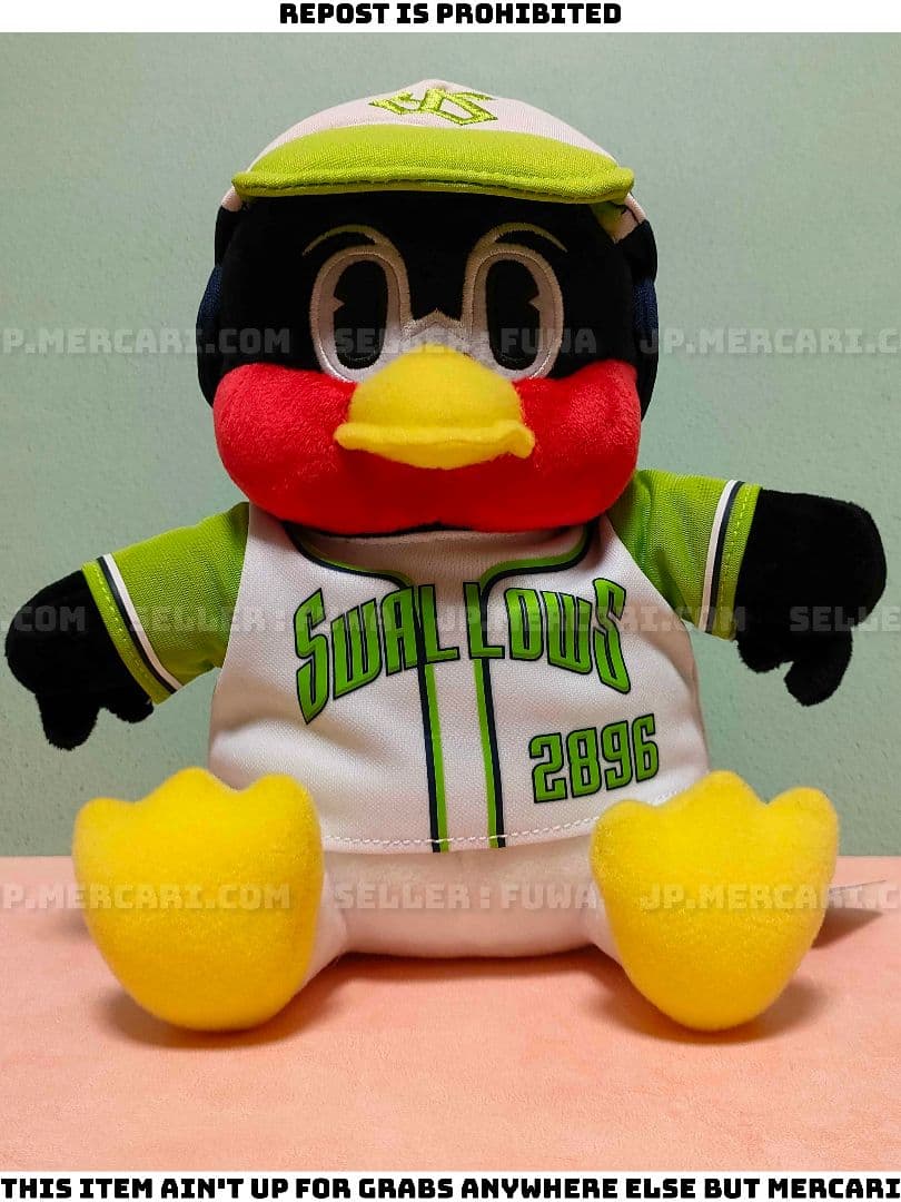 【未使用】東京ヤクルトスワローズ つば九郎 CREWユニホーム ぬいぐるみ