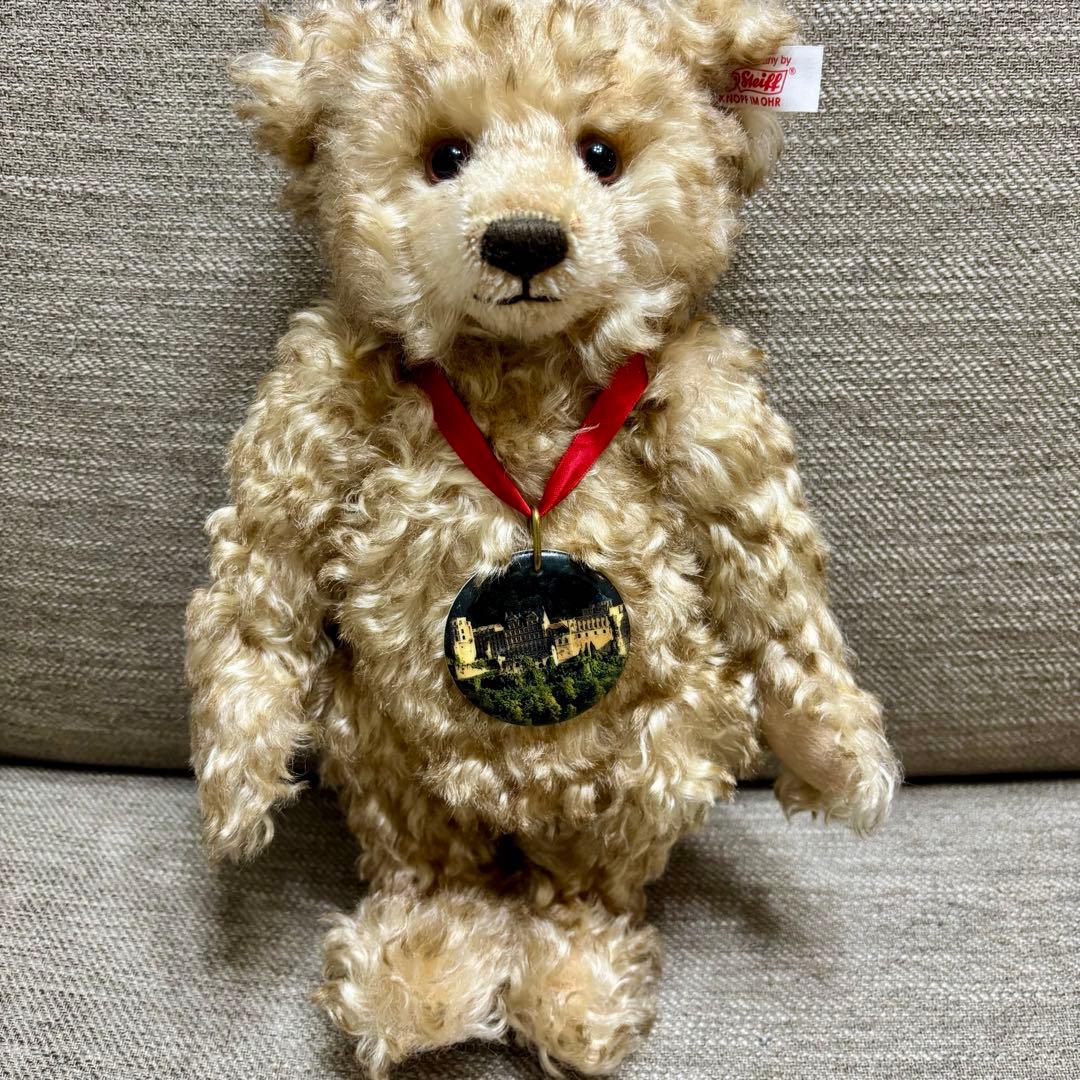 激レア品！シュタイフ ハイデルベルク テディベア メダル付きぬいぐるみ 白タグ