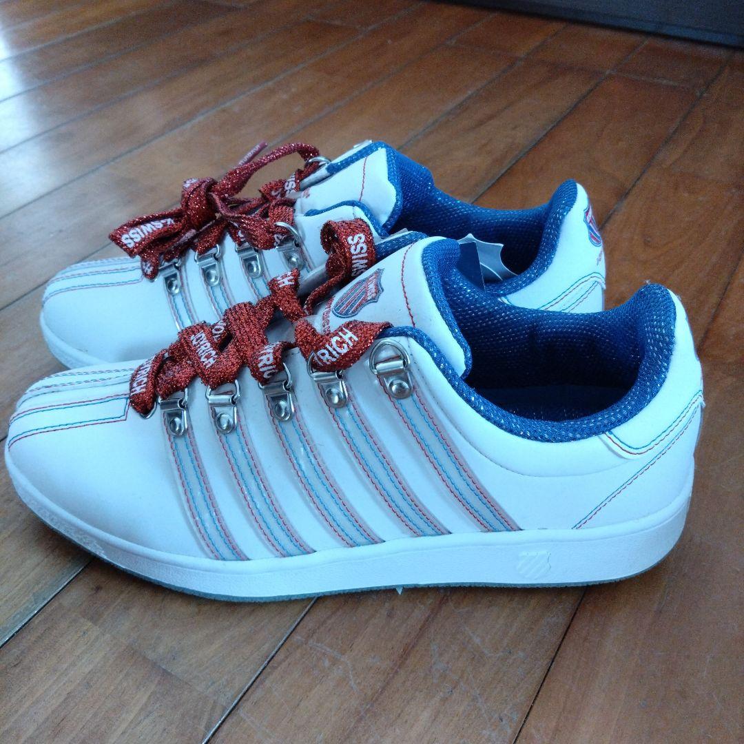 最終値下げ！　K-SWISS JOY RICH ホワイト/ブルー シューズ