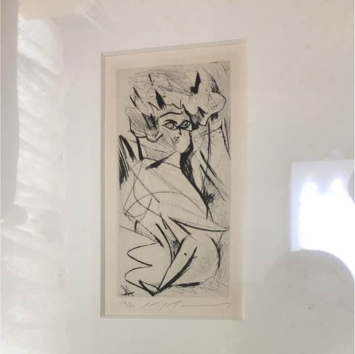 絵画 池田満寿夫 座る娘