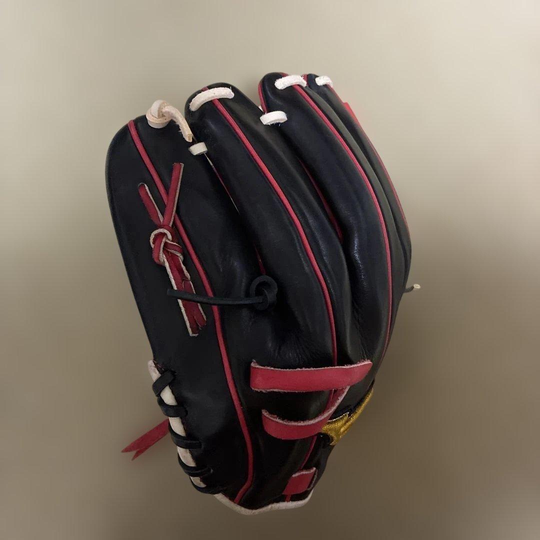 Mizuno Pro 軟式グローブ 黒/赤