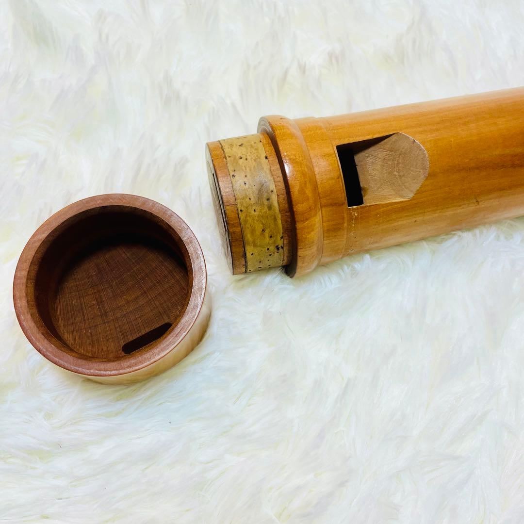 希少な美品　zen-on バスリコーダー　3本継ぎ　ゼンオン　　全音　ケース付き