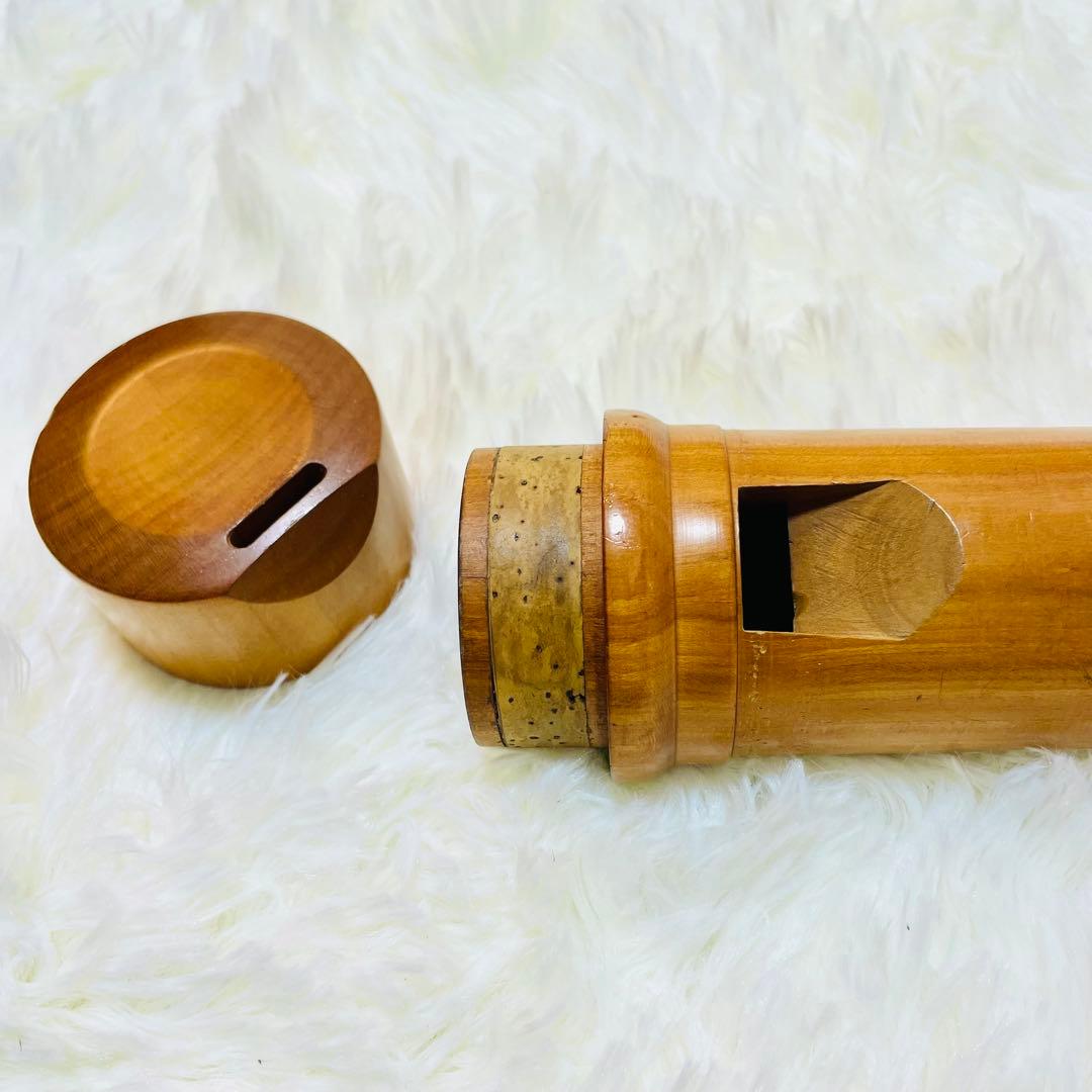 希少な美品　zen-on バスリコーダー　3本継ぎ　ゼンオン　　全音　ケース付き