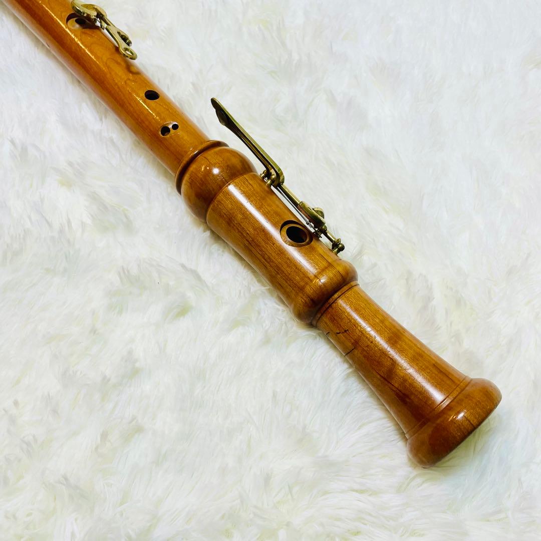 希少な美品　zen-on バスリコーダー　3本継ぎ　ゼンオン　　全音　ケース付き