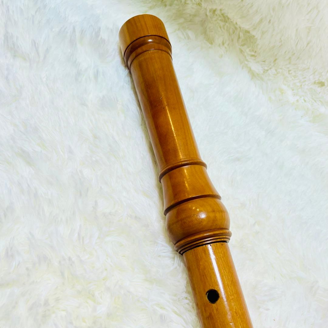希少な美品　zen-on バスリコーダー　3本継ぎ　ゼンオン　　全音　ケース付き