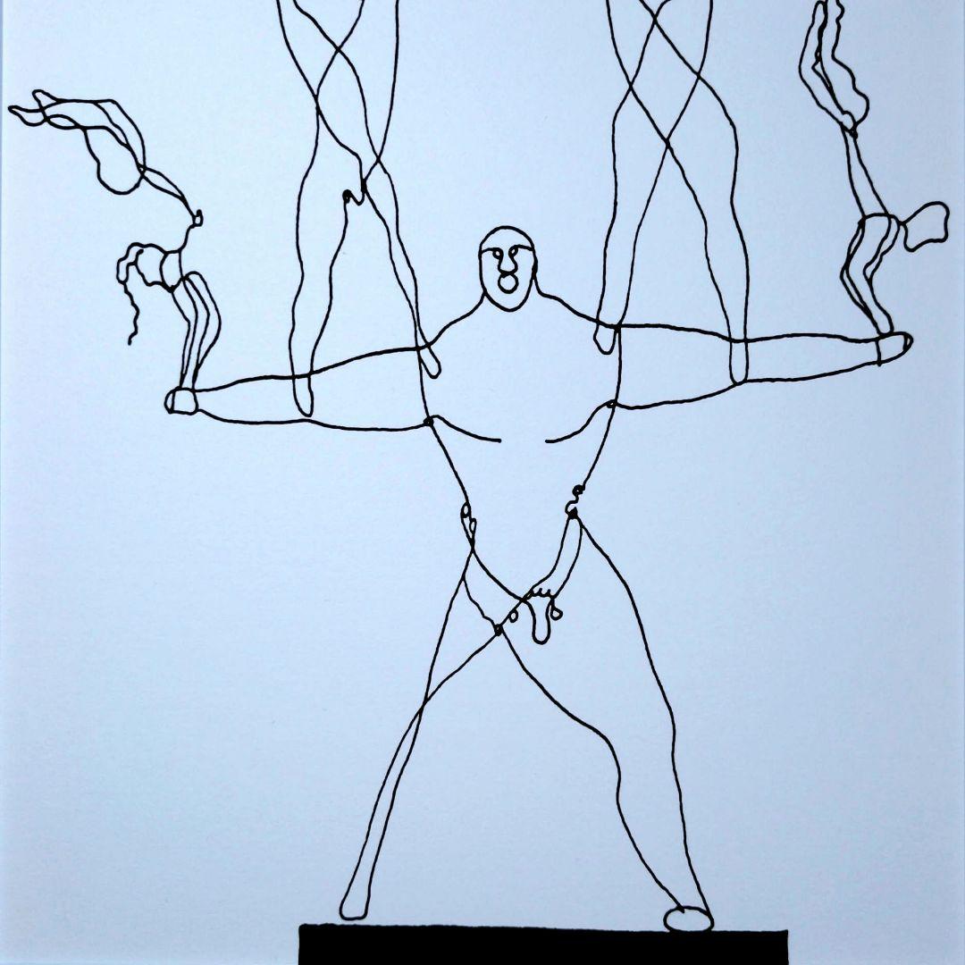 アレクサンダー・カルダー シルクスクリーン 額装品 サーカス モノトーン アート