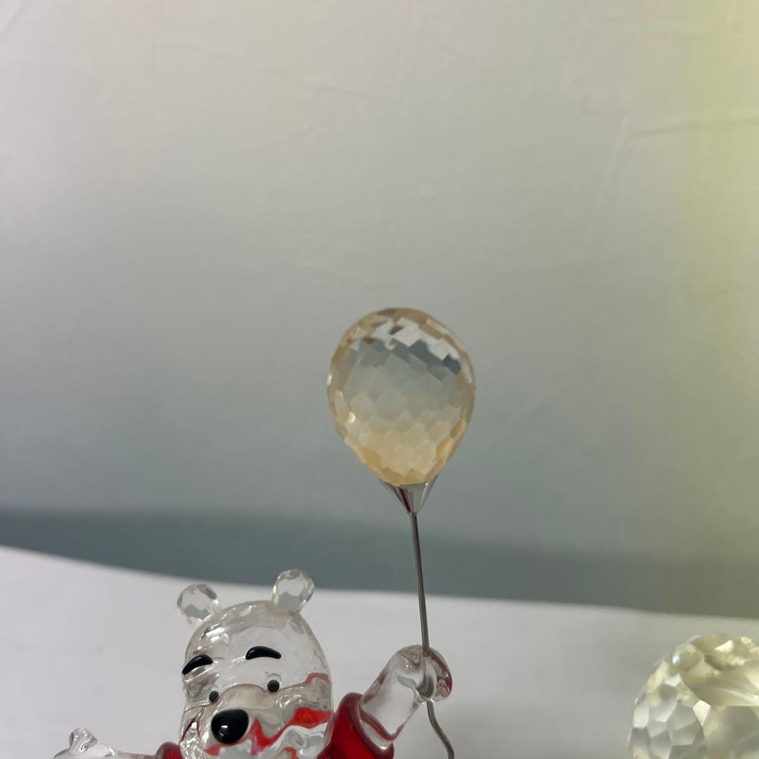 スワロフスキー社 クリスタルガラス プーさん フィギュア　と　樽フィギュア