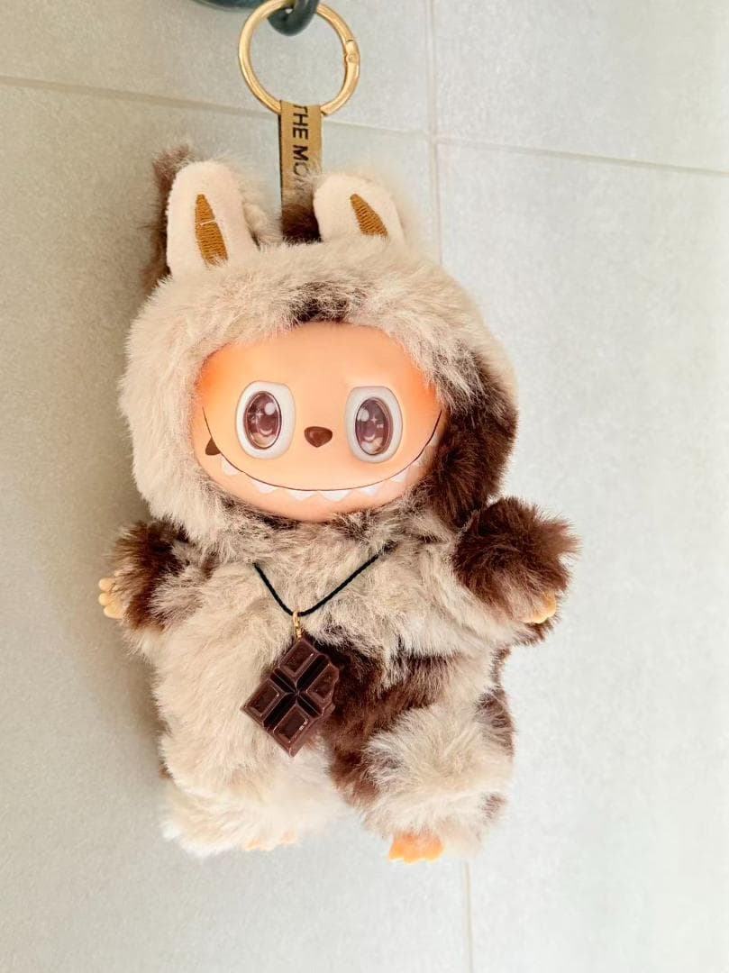 海外限定 LABUBU ジモモ ラブブ カスタム チョコ ストラップ付