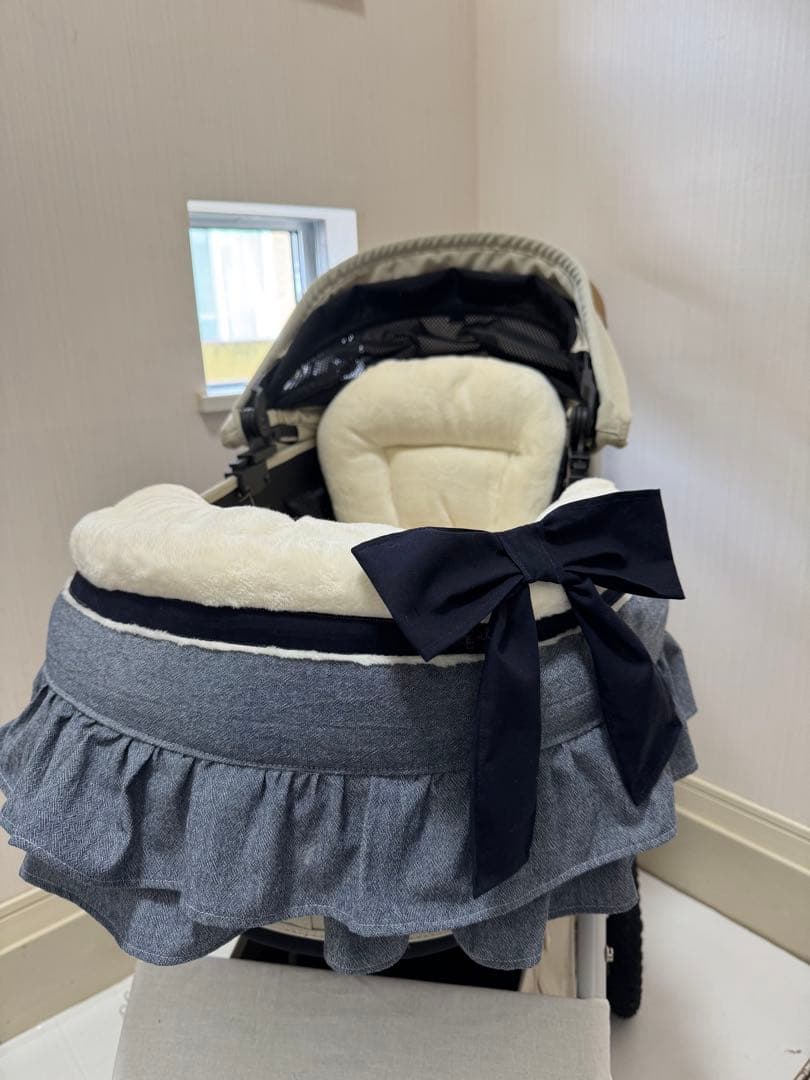 4点set リボン　コンフォーター　カートクッション　あごおき