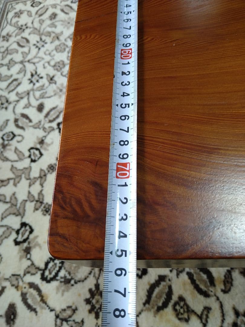 屋久杉 天然木製 座卓 約137.5cm x 75.5cm 板厚6.05cm